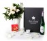 Caja regalo 10 rosas blancas + Nestlé + vino blanco _caja-grande-negra-+-10-blancas-+-bombones-+vela-+-blanco