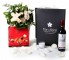 Caja regalo 15 rosas blancas + Nestlé grande + vino Rioja_caja-grande-negra-+-15-blancas-+-bombones-y-vela-con-botella-tinto