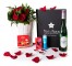 Caja regalo 6 rosas rojas + Nestlé + Durex + Blanco_caja-pequeña-negra-+-6-rojas-+-bombones-+-durex-+-velas-+-blanco
